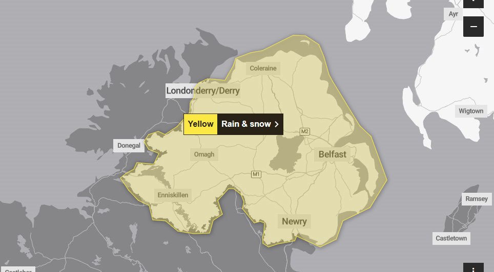 Met Office Warns Of Potential Travel Disruption Across All Counties